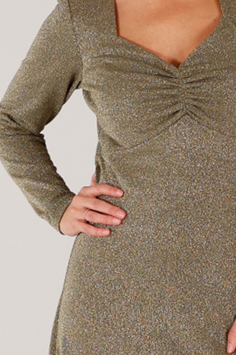 Alex gold glitter dress