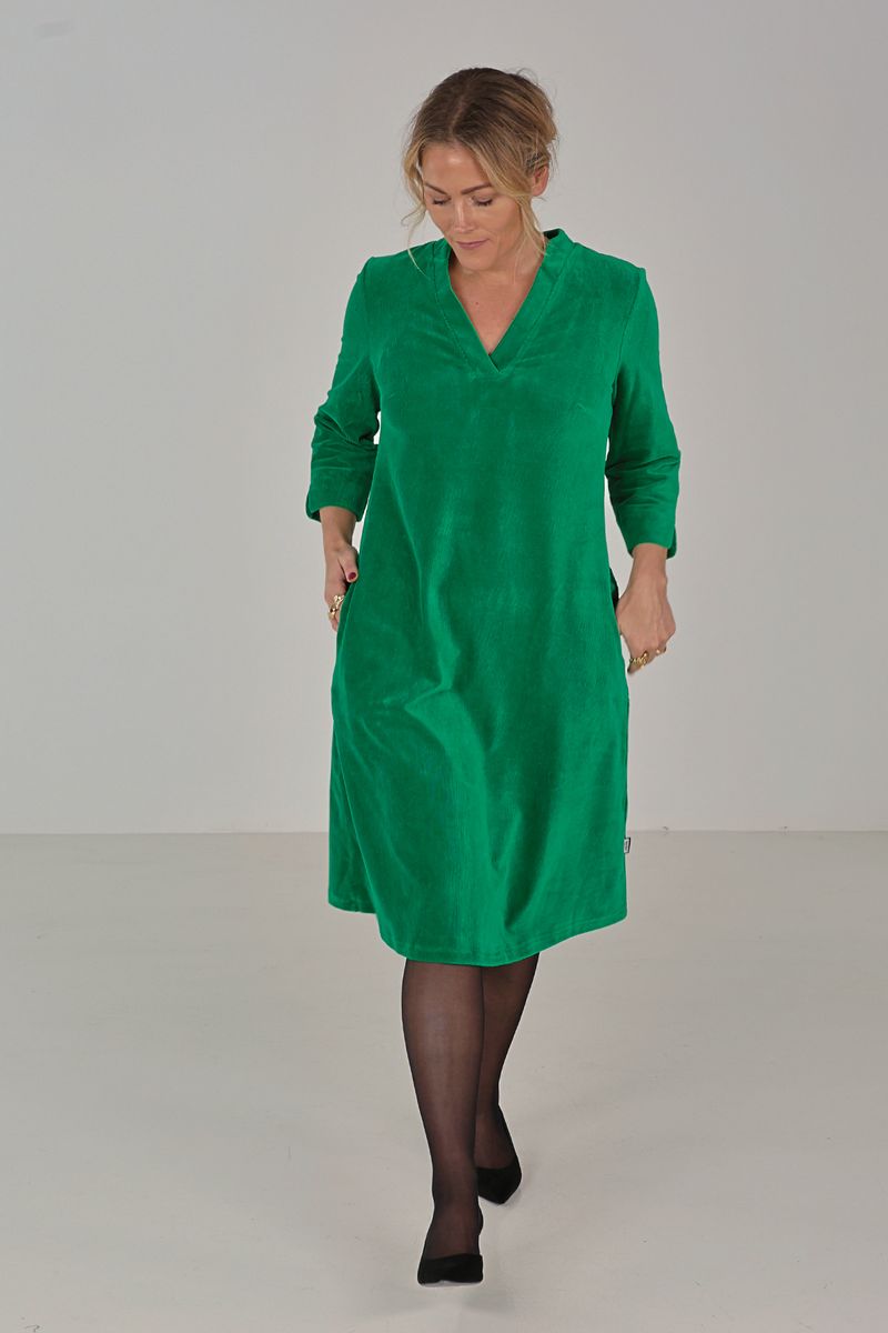 Saga green dress with pockets