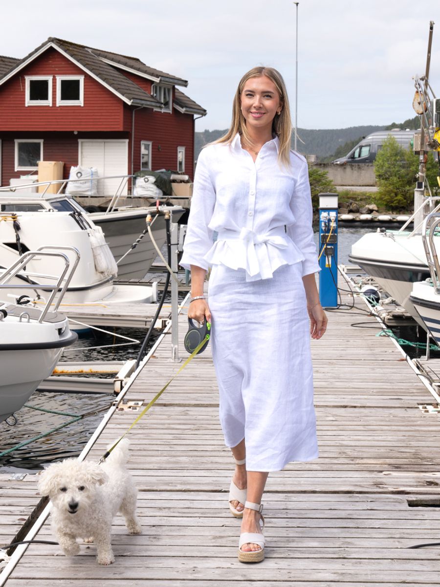 Linn white linen shirt
