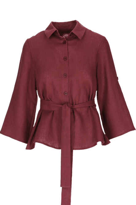 Main Image Linn plum linen shirt