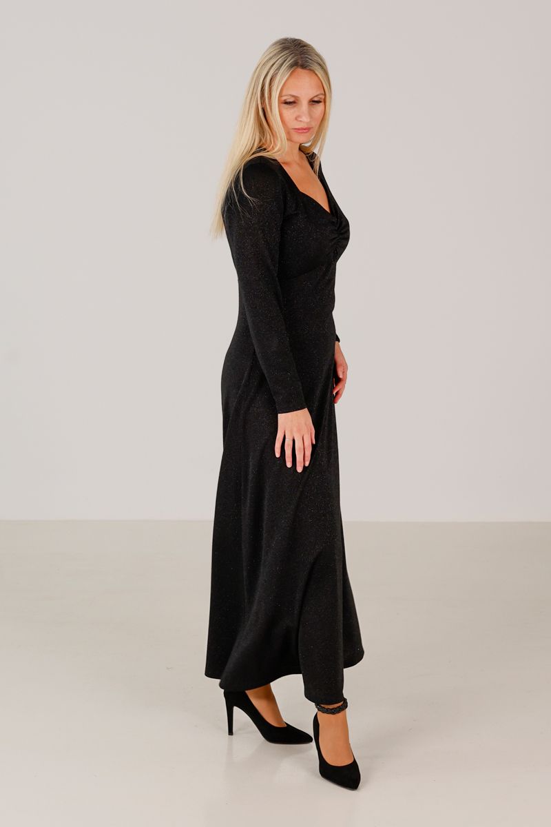 Alex black glitter dress