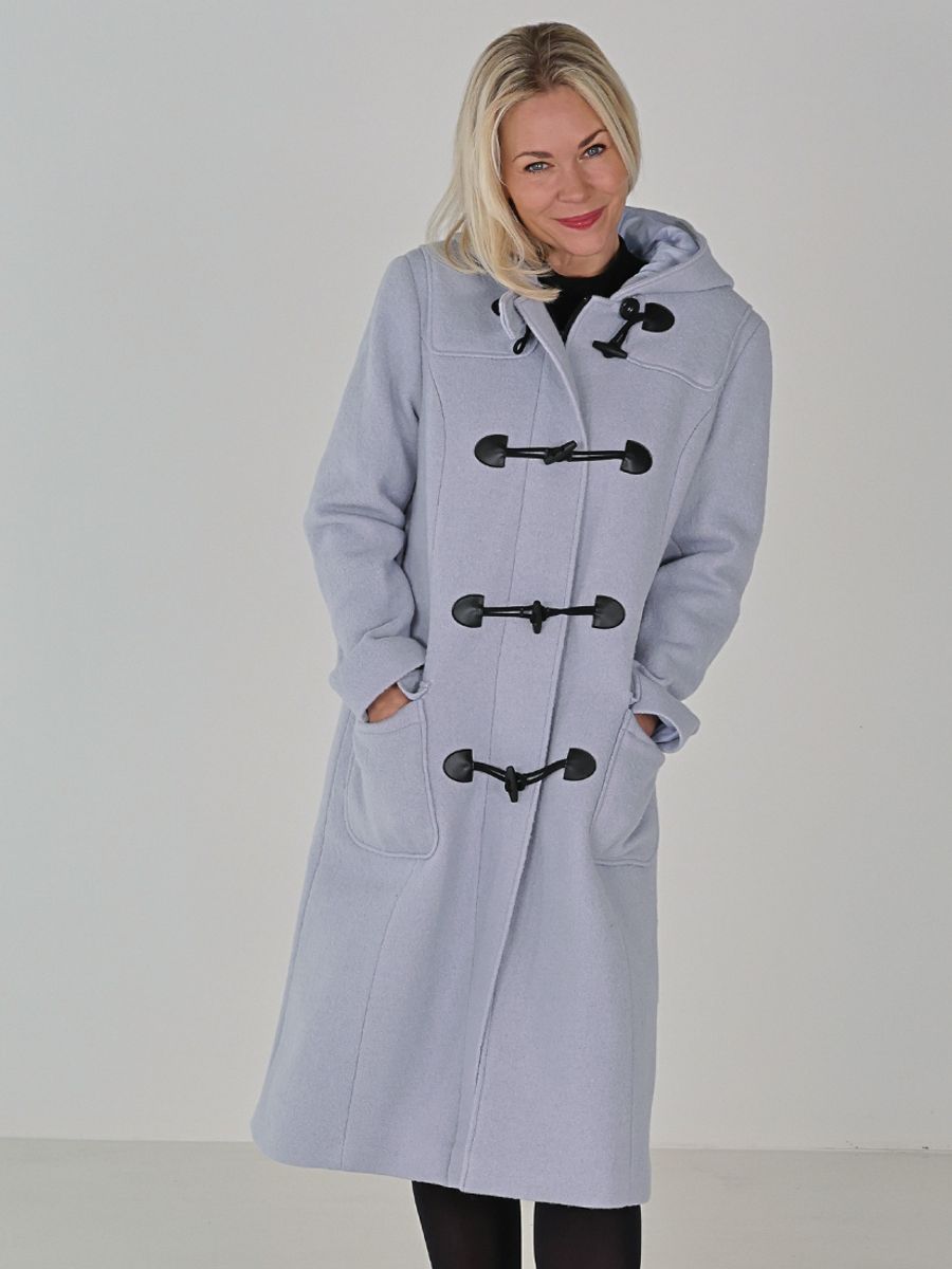 Idunn Duffel coat light blue wool