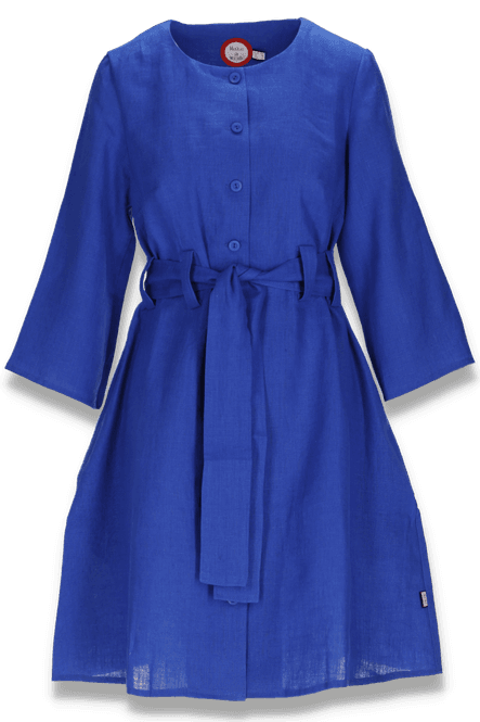 Main Image Eirunn royalblue shirt dress in linen