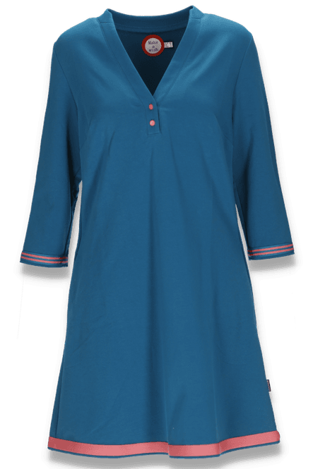 Main Image Lucy petrol and coral dress