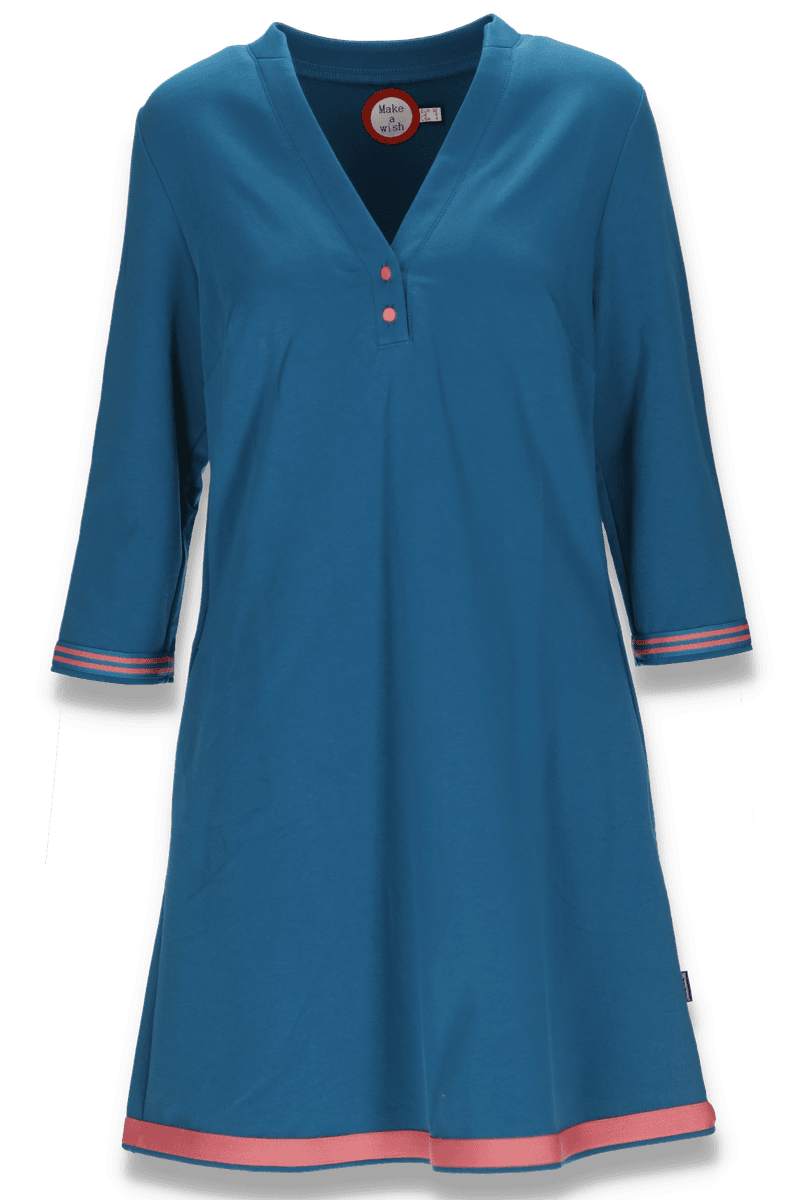 Lucy petrol and coral dress