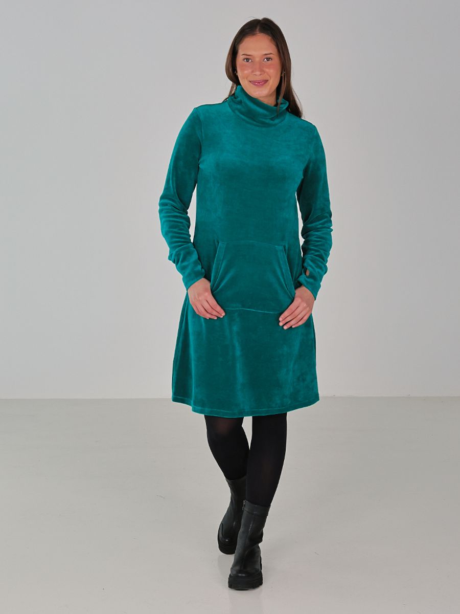 Lilli oceangreen velvet dress