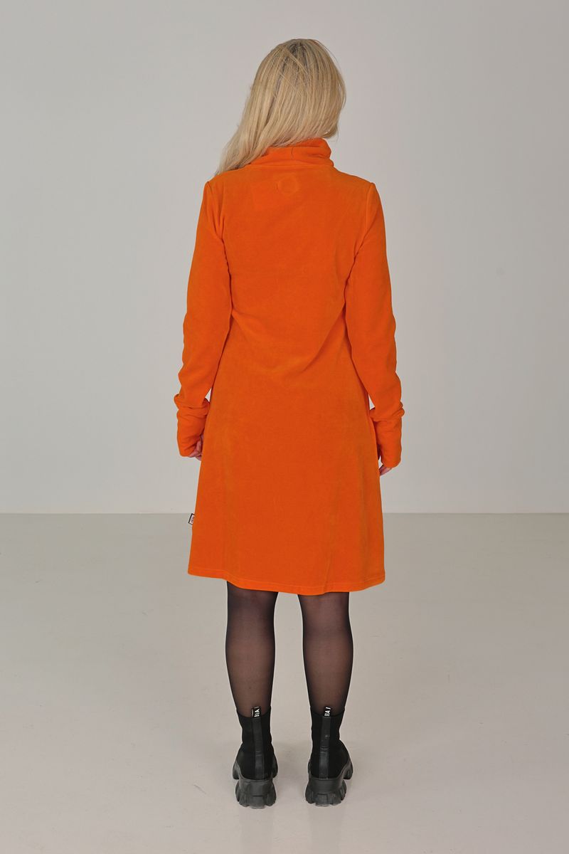 Lilli orange velvet dress