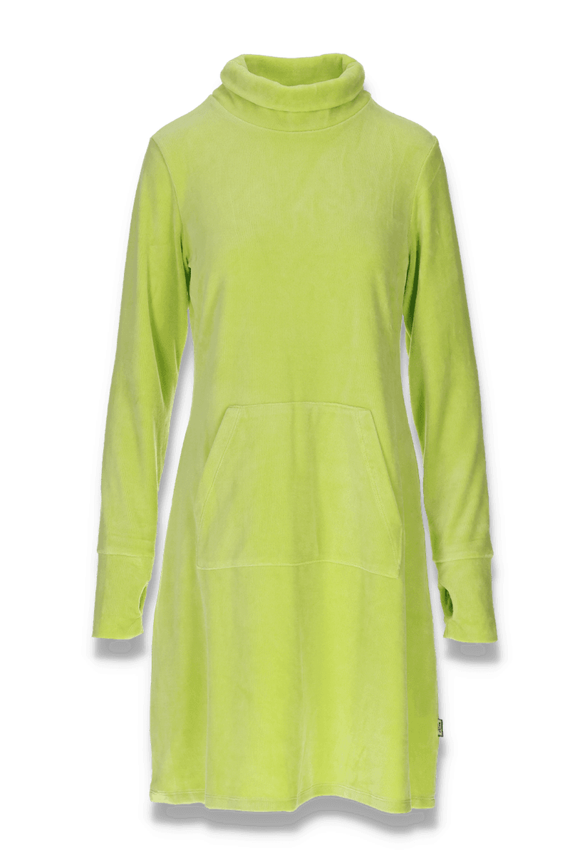 Lilli lime green  velvet dress